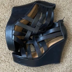 Strappy wedges